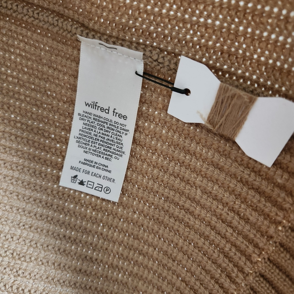 Aritzia Wilfred Free Unwind Cardigan Saville merino wool knit open front - Picture 5 of 6